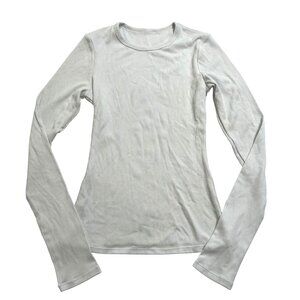 ALO Yoga Ribbed Modal Long Sleeve in White